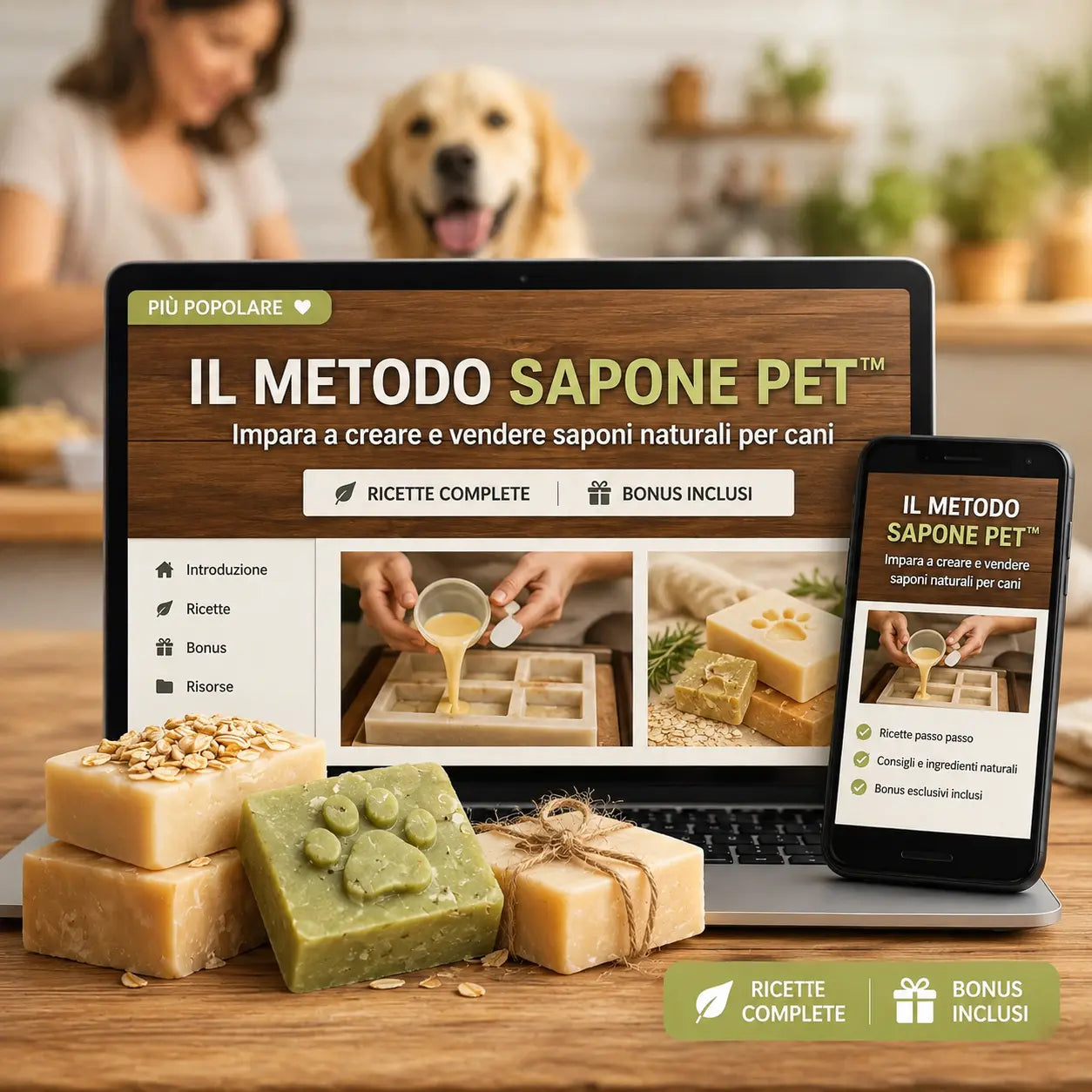 Metodo Sapone Pet™ | Corso Completo di Saponi Naturali per Cani