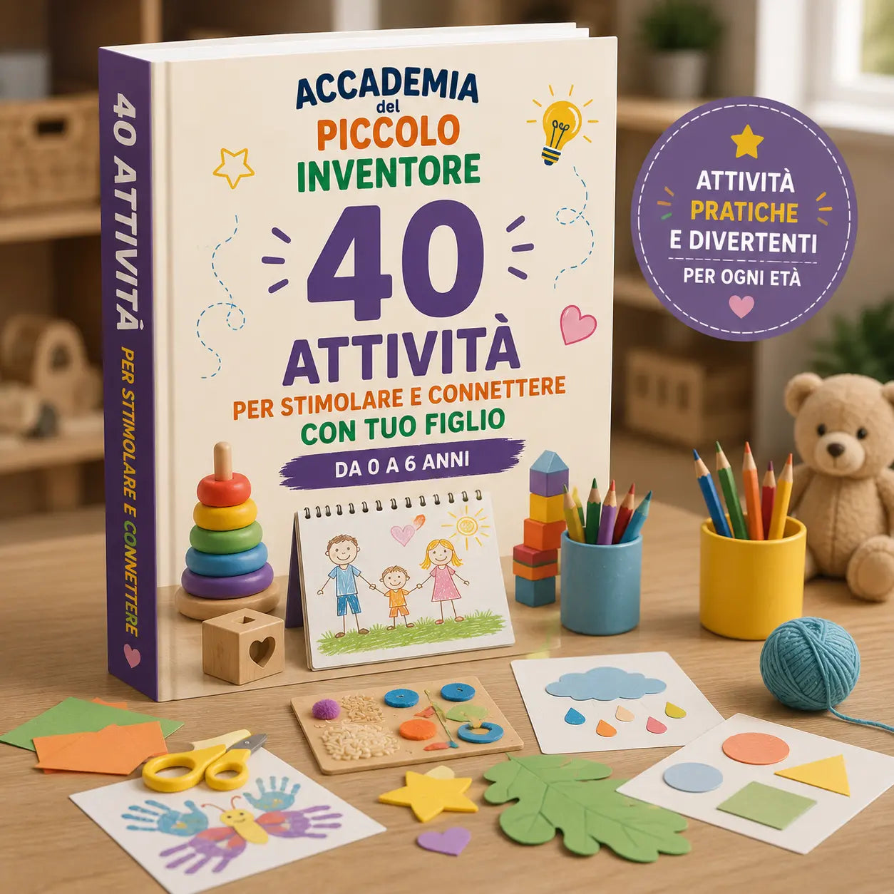 40 Attività per Stimolare e Connetterti con il Tuo Bambino (0–6 Anni)